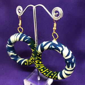 African Print Hoops Earrings | The Continent Clothing 
