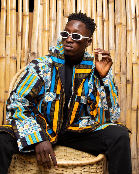 Kente cloth suit clearance jacket