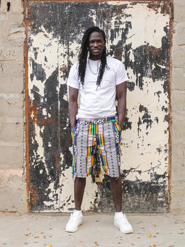 African Patchwork Shorts - Festival Shorts
