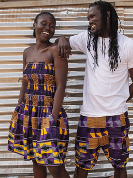 African Patchwork Shorts - Festival Shorts