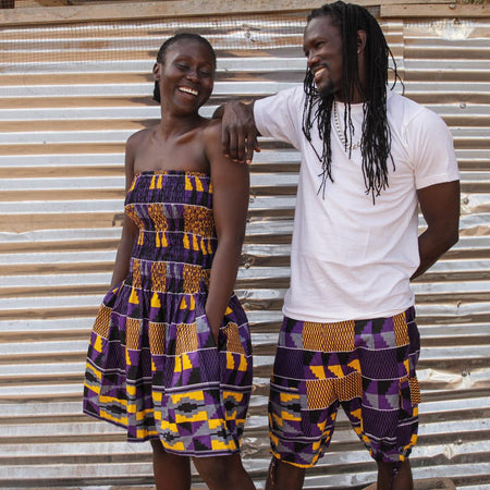 Afrikanische Patchwork Shorts - Festival Shorts