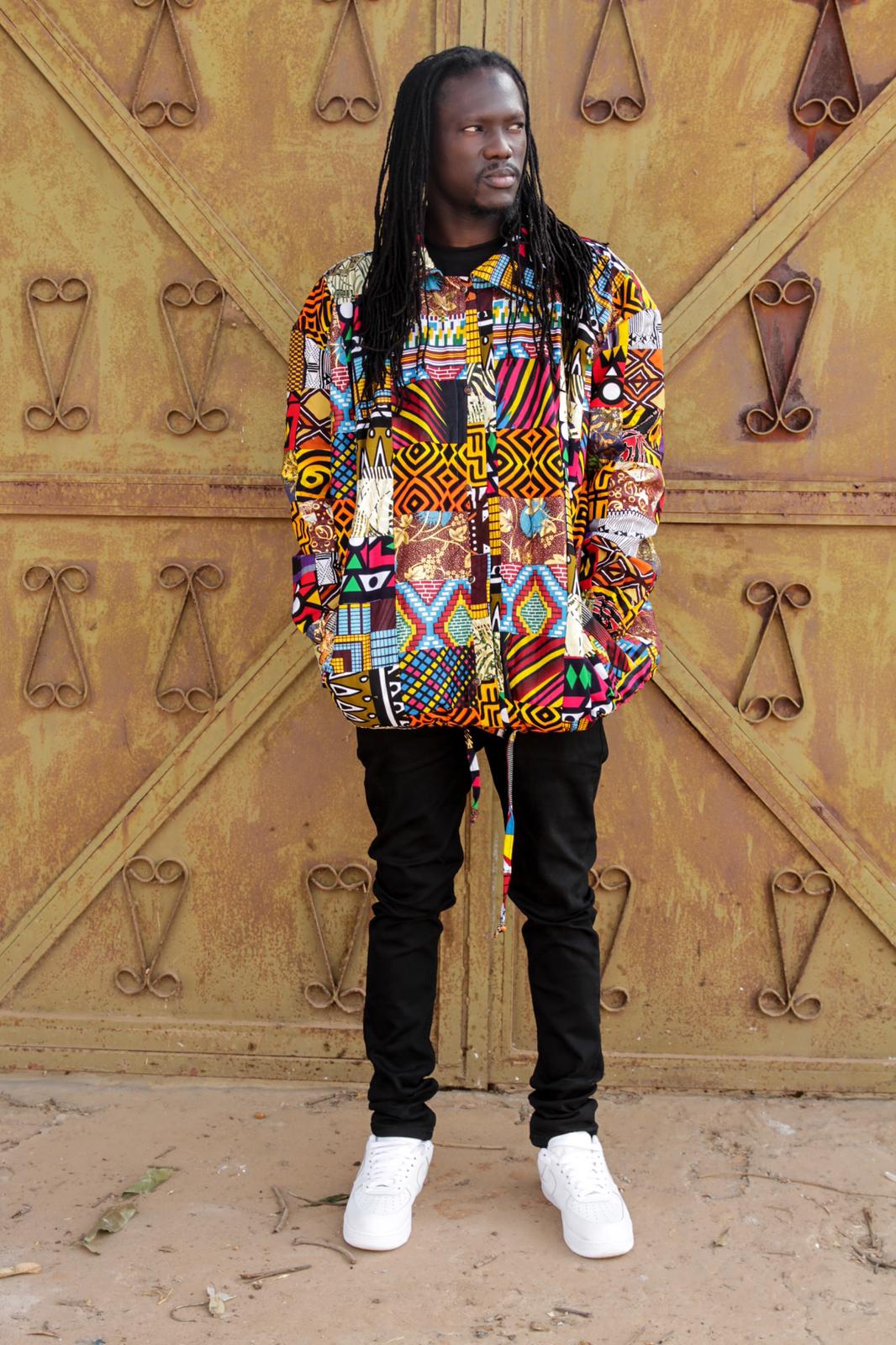 African Puffer Jacket In Patchwork - Continent Clothing