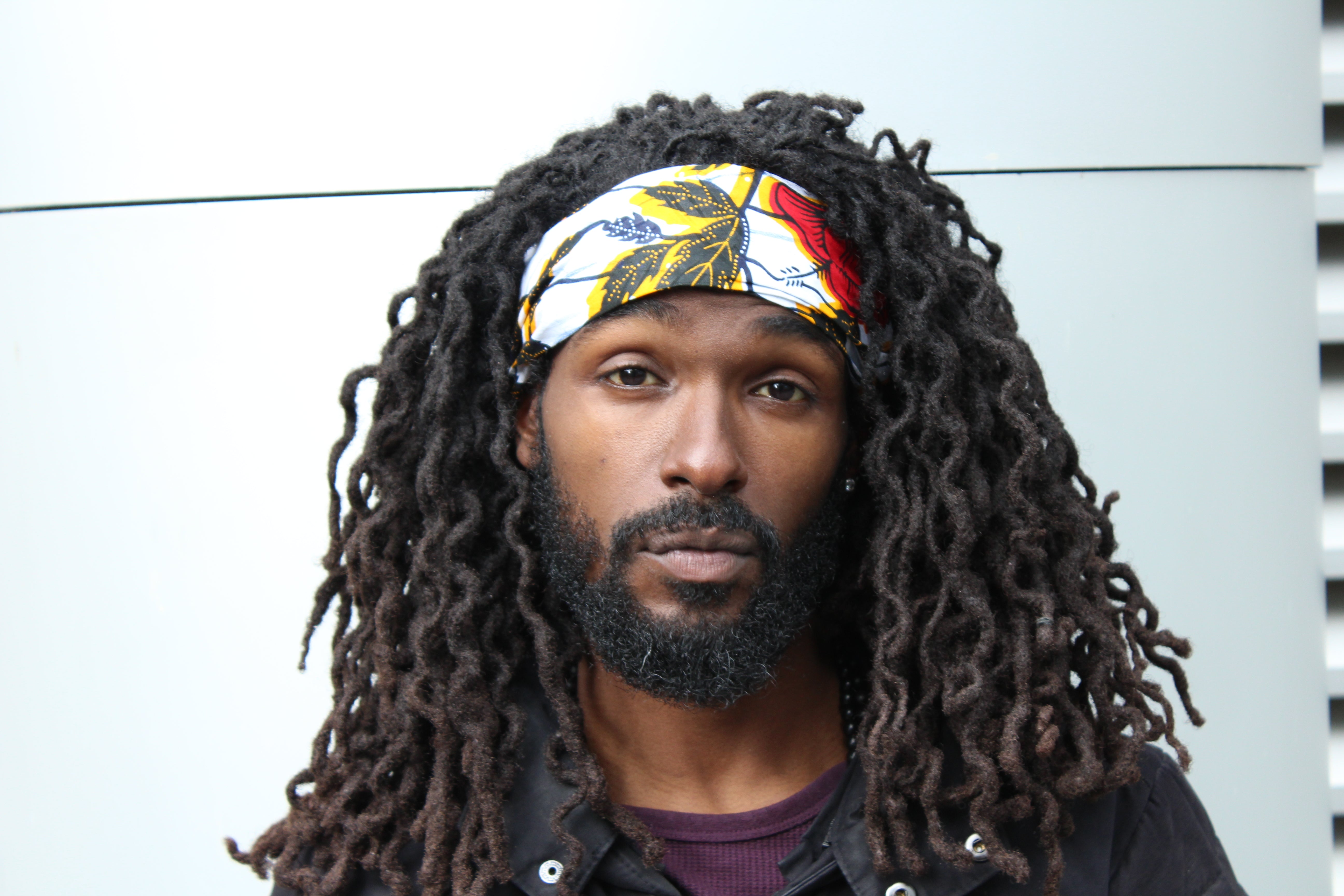 African Headband in Black Flower - Continent Clothing