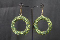 Gorgeous Green African Hoops - Continent Clothing 