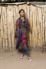 Summer Festival Coat In Wow Print - Continent Clothing
