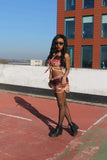 African Bikini Set in Purple Ankara - Festival Clothing - Continent Clothing