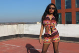 African Bikini Set in Purple Ankara - Festival Clothing - Continent Clothing