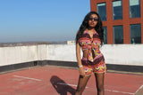 African Bikini Set in Purple Ankara - Festival Clothing - Continent Clothing