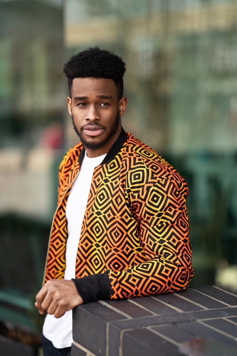 African Bomber Jacket In Electric Orange - The Continent Clothing