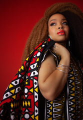 African Bomber Jacket In Electric Red - Continent Clothing