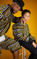 African Bomber Jacket In Mud Cloth - Continent Clothing