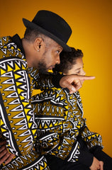 African Bomber Jacket In Mud Cloth - Continent Clothing