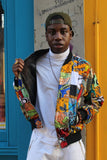 African Bomber Jacket in Patchwork - Continent Clothing