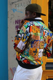 African Bomber Jacket in Patchwork - Continent Clothing