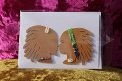 African Card Card Made with Recycled Wood and Eco Friendly Paper - Continent Clothing
