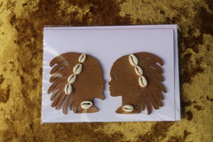 African Card Card Made with Recycled Wood and Eco Friendly Paper - Continent Clothing