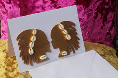 African Card Card Made with Recycled Wood and Eco Friendly Paper - Continent Clothing