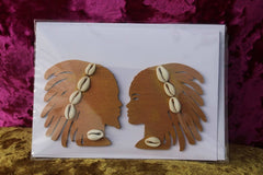 African Card Card Made with Recycled Wood and Eco Friendly Paper - Continent Clothing