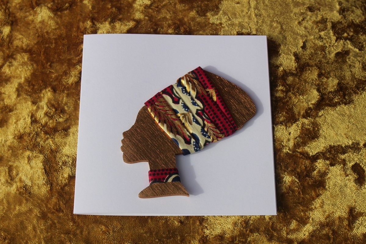 African Card Card Made with Recycled Wood and Eco Friendly Paper - Continent Clothing 