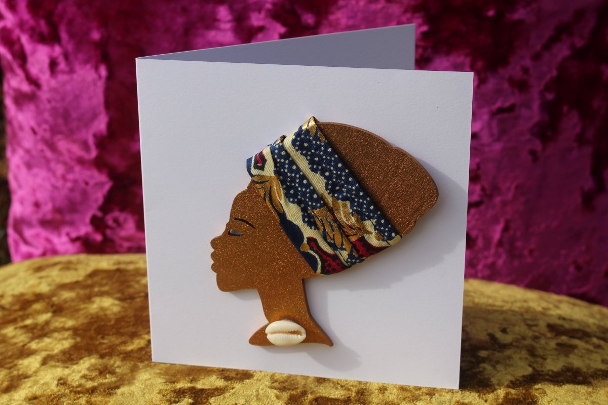 African Card Card Made with Recycled Wood and Eco Friendly Paper - Continent Clothing 