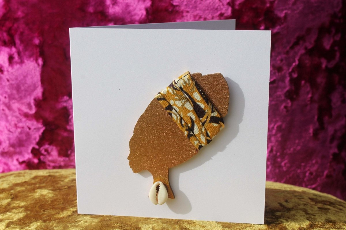 African Card Card Made with Recycled Wood and Eco Friendly Paper - Continent Clothing 