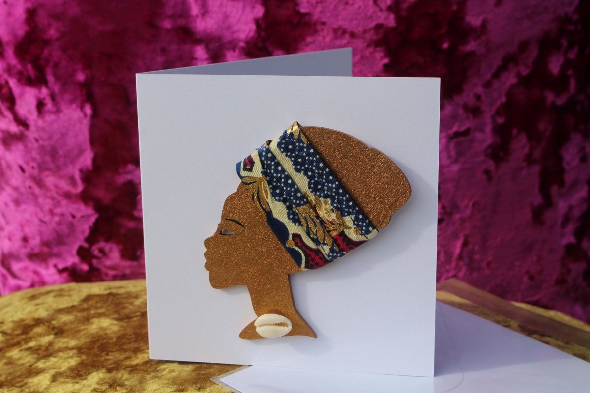 African Card Card Made with Recycled Wood and Eco Friendly Paper - Continent Clothing 