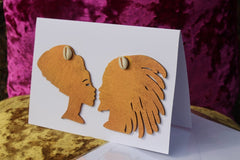 African Card Card Made with Recycled Wood and Eco Friendly Paper - Continent Clothing