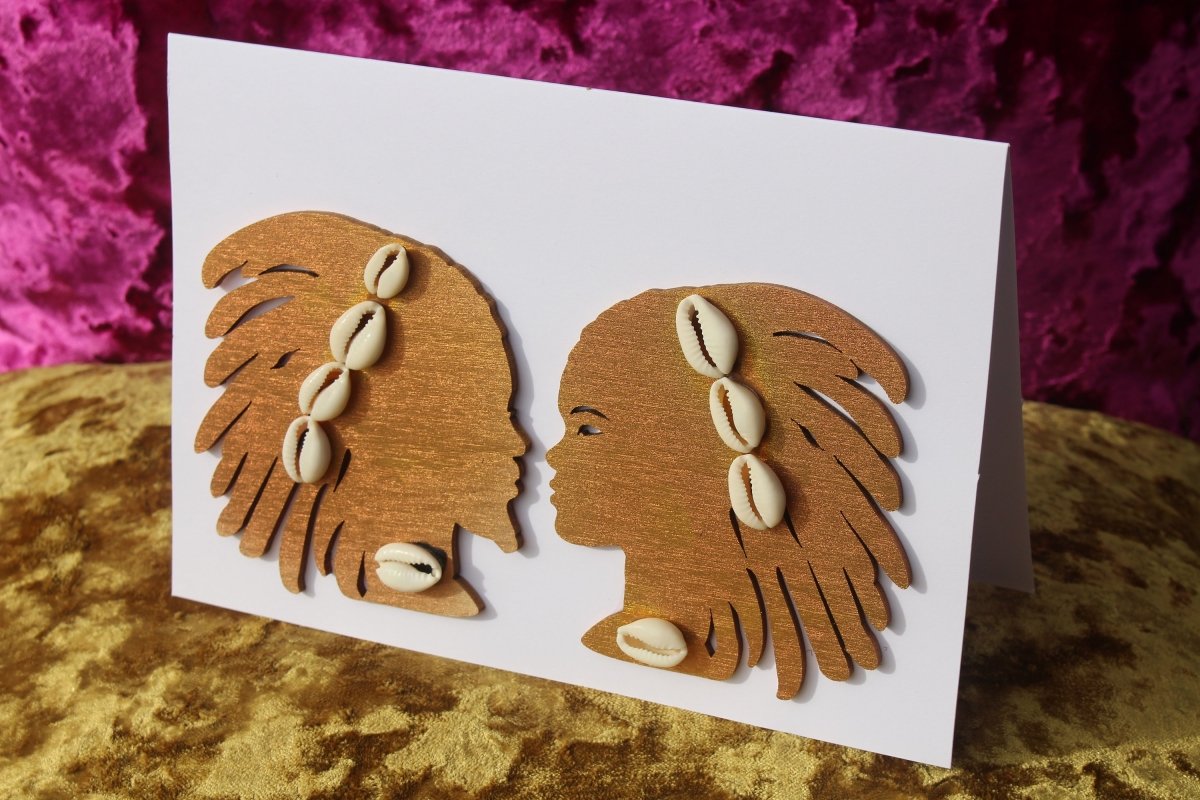 African Card Card Made with Recycled Wood and Eco Friendly Paper - Continent Clothing 