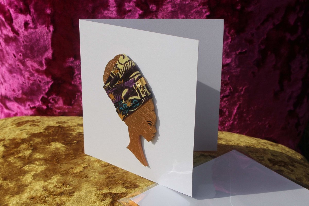 African Card Card Made with Recycled Wood and Eco Friendly Paper - Continent Clothing 