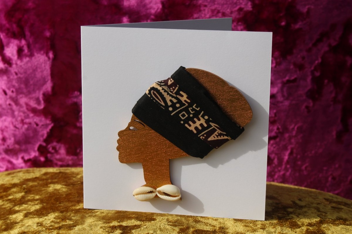 African Card Card Made with Recycled Wood and Eco Friendly Paper - Continent Clothing 