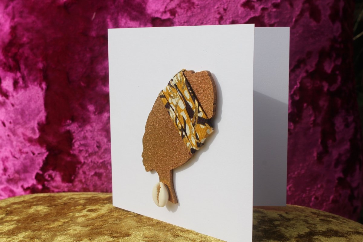 African Card Card Made with Recycled Wood and Eco Friendly Paper - Continent Clothing
