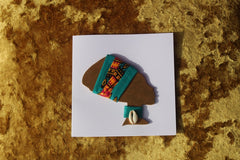 African Card Card Made with Recycled Wood and Eco Friendly Paper - Continent Clothing