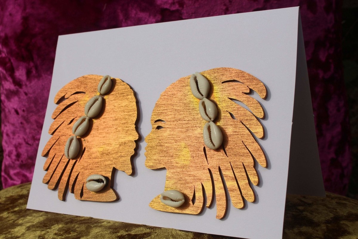 African Card Card Made with Recycled Wood and Eco Friendly Paper - Continent Clothing