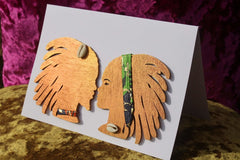 African Card Card Made with Recycled Wood and Eco Friendly Paper - Continent Clothing