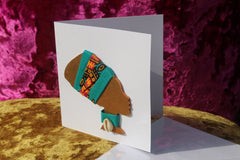 African Card Card Made with Recycled Wood and Eco Friendly Paper - Continent Clothing