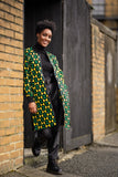 African Coat in Green Ankara Print - Festival Clothing - Continent Clothing