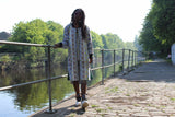African Coat in White Ankara Print - Festival Clothing - Continent Clothing