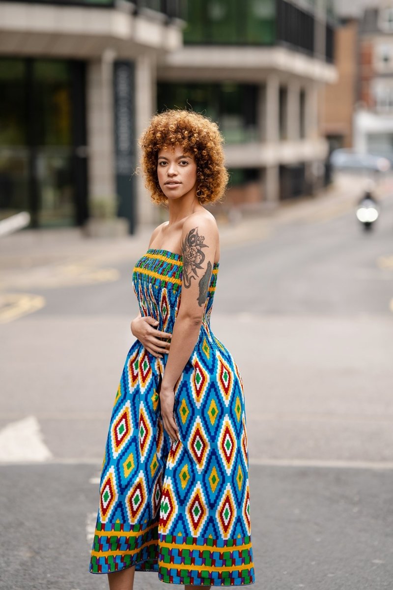 African Dress in Amazing Kente - Continent Clothing