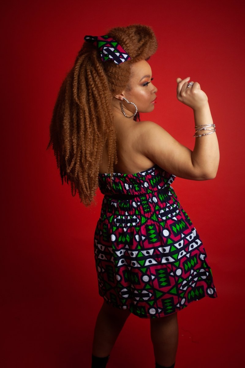 African Dress in Amazing Pink Samakaka - Continent Clothing