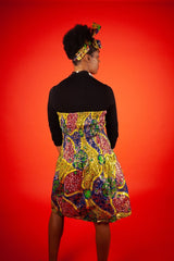 African Dress in Beautiful Gold Print - Continent Clothing