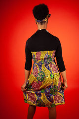 African Dress in Beautiful Gold Print - Continent Clothing