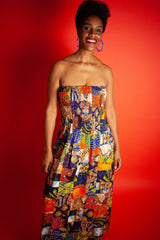 African Dress In Crazy Patchwork - Continent Clothing
