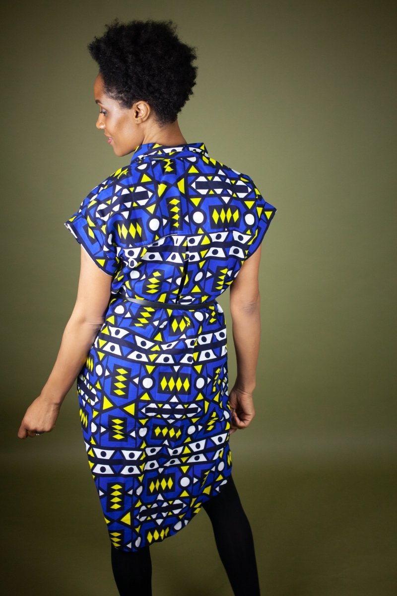 African Dress In Electric Blue - Continent Clothing