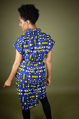 African Dress In Electric Blue - Continent Clothing