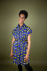 African Dress In Electric Blue - Continent Clothing