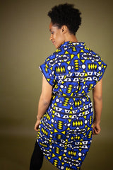 African Dress In Electric Blue - Continent Clothing