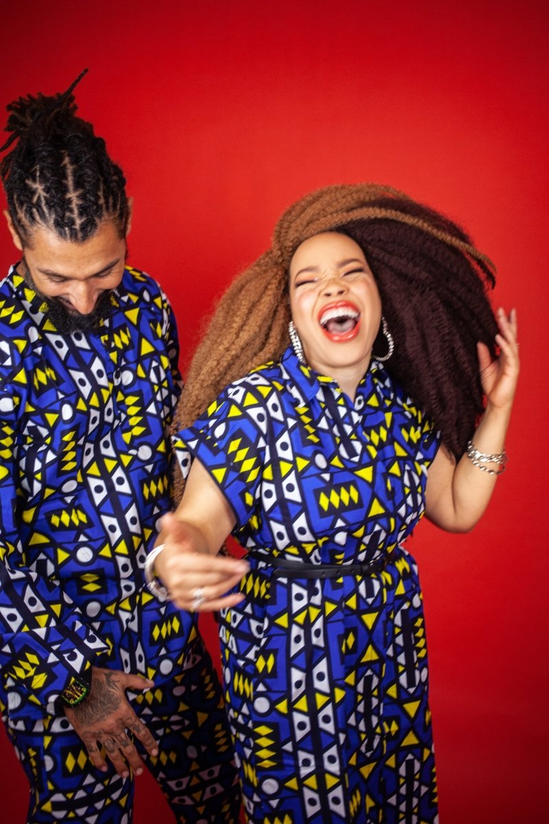 African Dress In Electric Blue - Continent Clothing