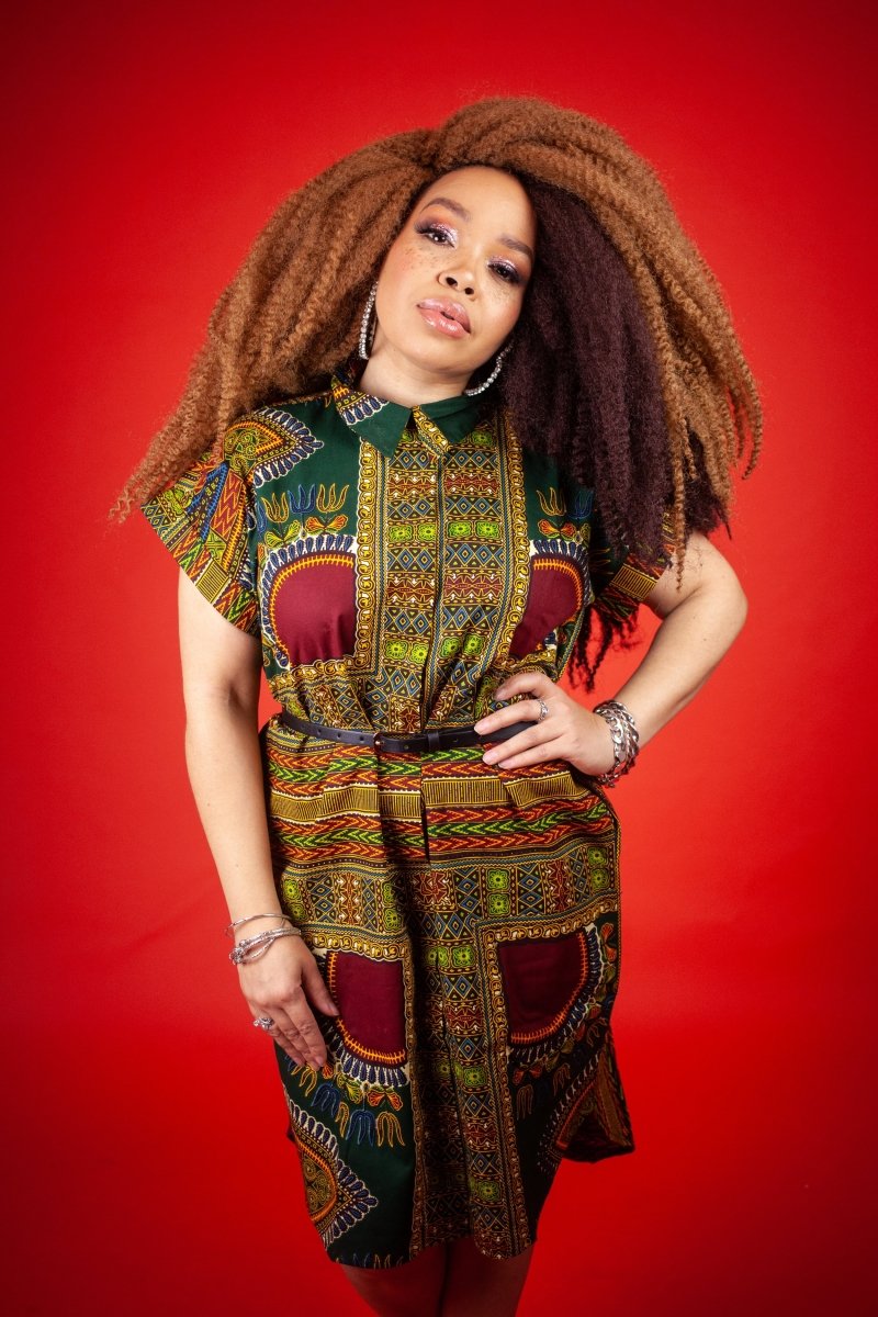 African Dress In Green Dashiki - Continent Clothing