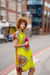 African Dress In Lime Green Dashiki - Continent Clothing