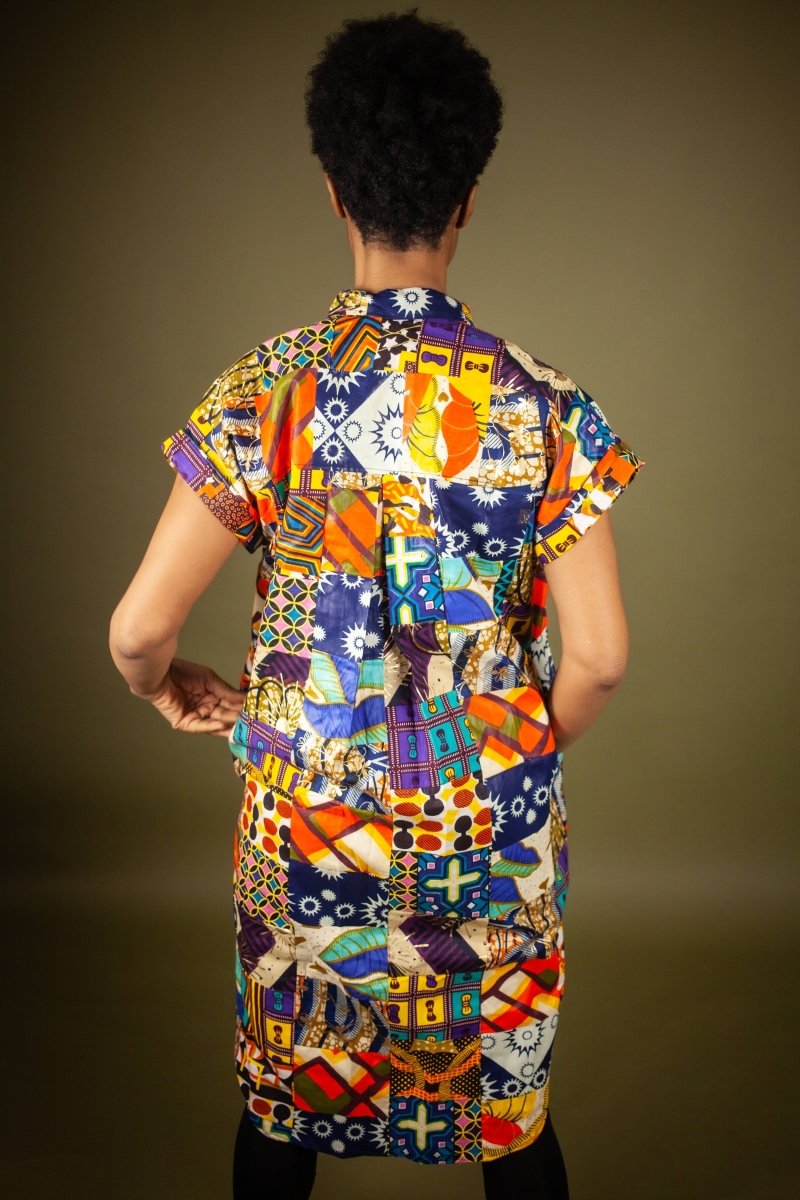 African Dress In Patchwork - Continent Clothing